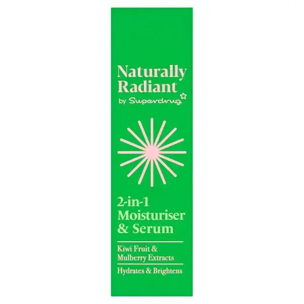 Superdrug Naturally Radiant 2 in 1 Moisturizer & Serum 50ml