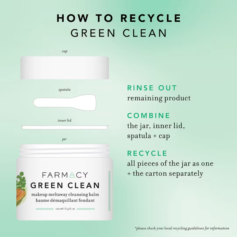 FARMACY GREEN CLEAN MAKEUP MELTAWAY CLEANSING BALM 100ML