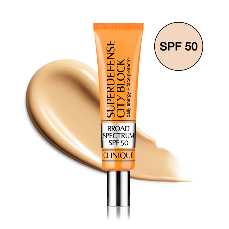 CLINIQUE SUPERDEFENCE CITY BLK SPF 50 DAILY ENERGY FACE PROTECTOR 40ML
