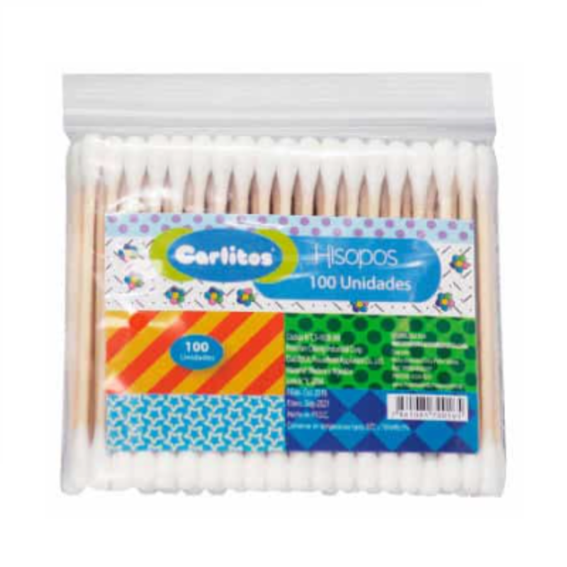 COTONETE CARLITOS MADx3P FDAx100*