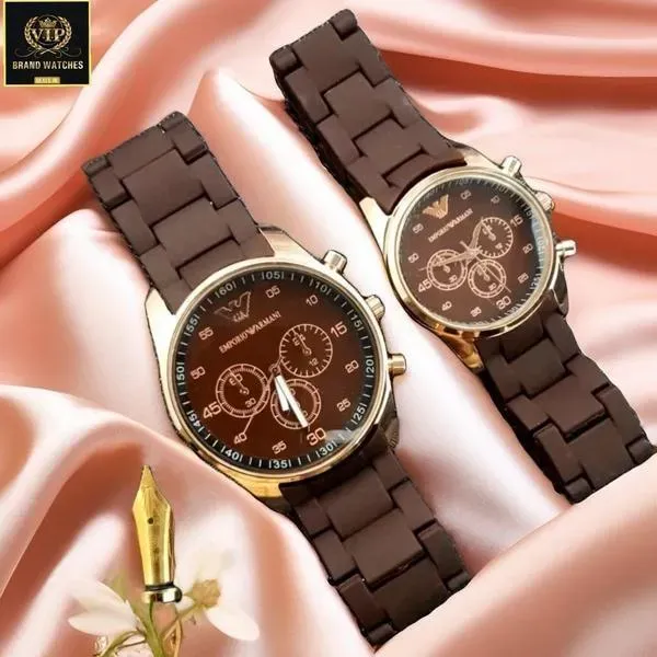 Couple’s Quartz Watches Set - Unisex | 2 Pcs Analogue Timepieces for Men & Women