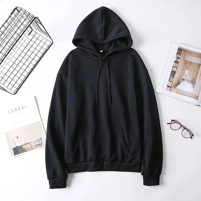 Black Fleece Hooded Hoodie for Men - Perfect Winter Essential