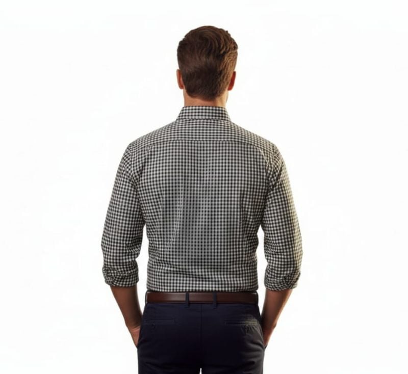 Men's Yellow White Gingham Check Shirt | Long Sleeve Formal Casual Button Down | Slim Fit