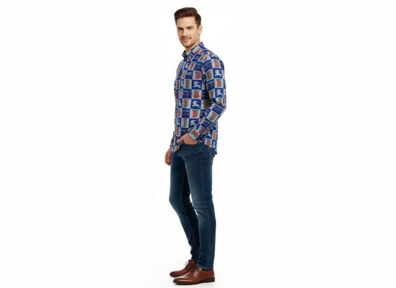 Printed Casual Shirts for Men - Slim Fit Cotton | Fashion Ghar Pakistan