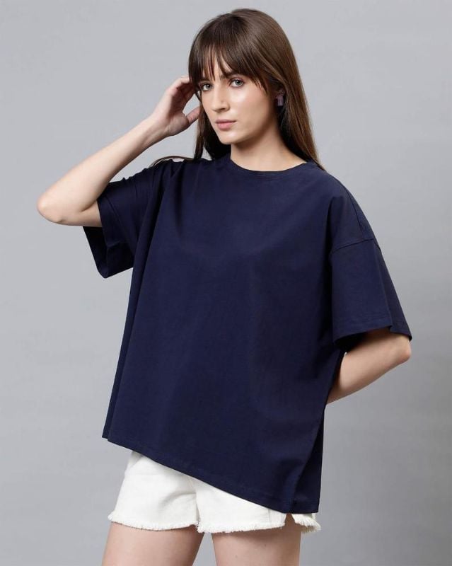 1 Pc Women's Stitched Jersey Plain T-Shirt