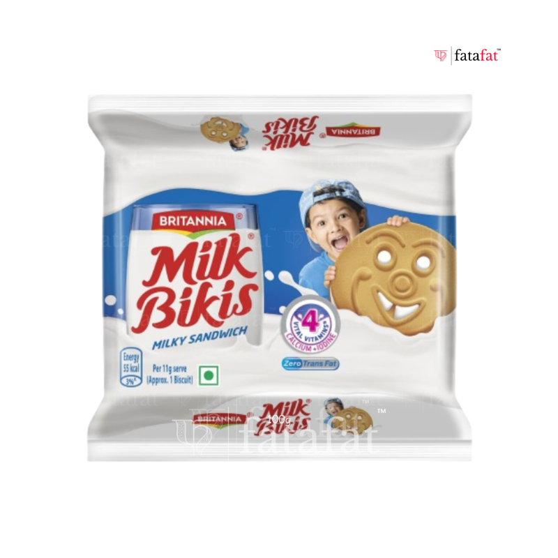 Britannia Milk Bikis Milk Cream Biscuits - 200g