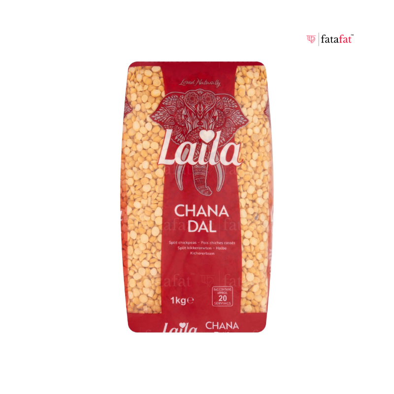 Chana Dal / Split Chickpeas Lentils / Lentilles de pois chiches cassées - 1kg Laila