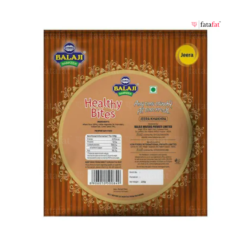 Balaji Healthy Bites (Jeera Khakhra) – 375g
