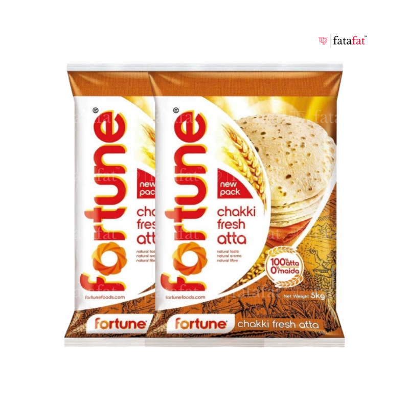 Fortune Chakki Atta / Whole Wheat Flour (Bundle of 2 x 5kg)