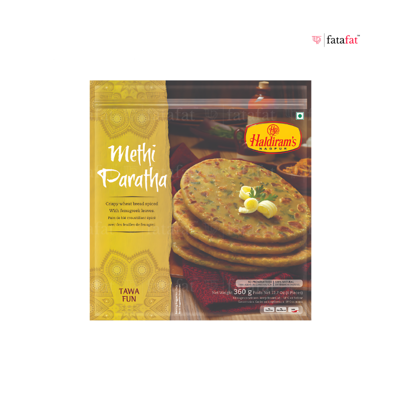 Methi Paratha (Frozen) - 360g Haldiram