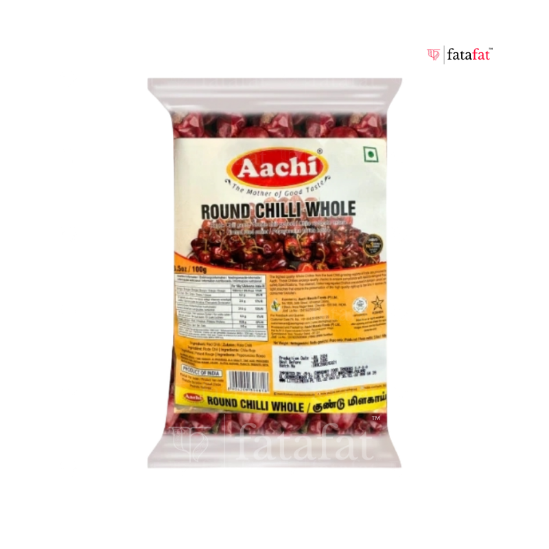 Round Chilli Whole - 100g Aachi