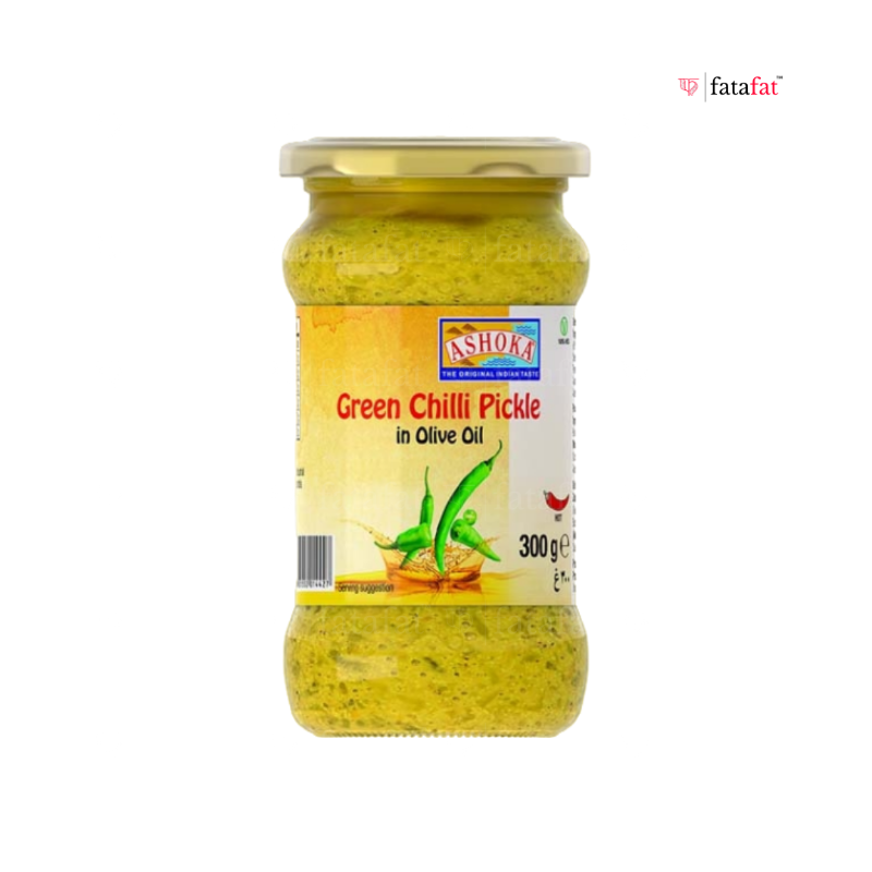 Ashoka Green Chilli Pickle in Olive Oil