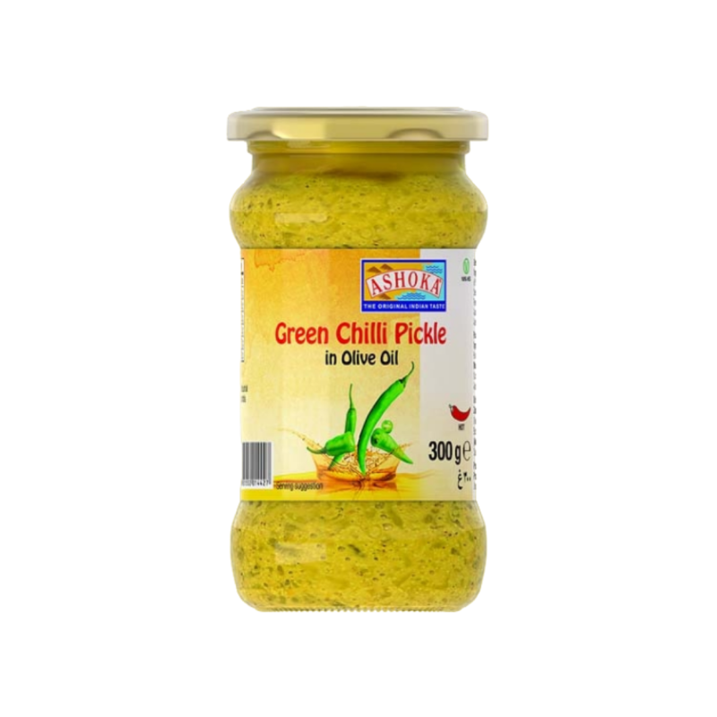 Ashoka Green Chilli Pickle in Olive Oil