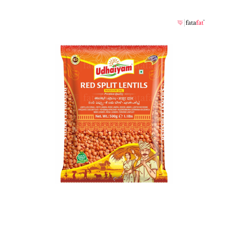 Udhaiyam Red Split Lentils (Masoor Dal) 500g