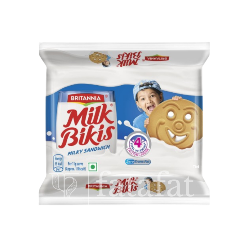 Britannia Milk Bikis Milk Cream Biscuits - 200g