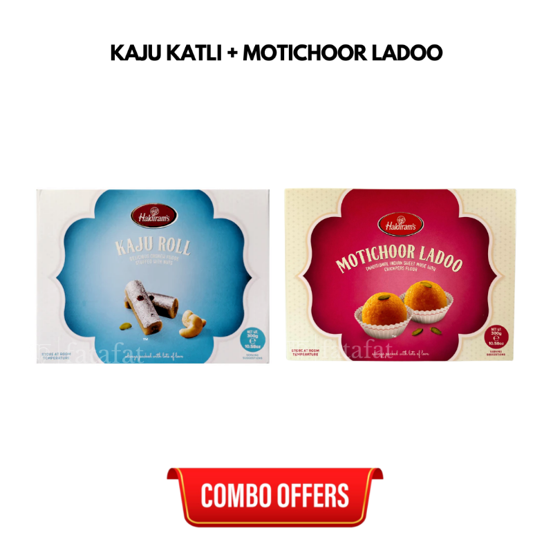 Kaju Roll 300g + Motichoor Ladoo 300g - Haldiram