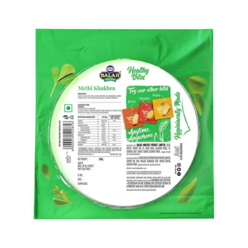 Balaji Healthy Bites (Methi Khakhra) – 375g