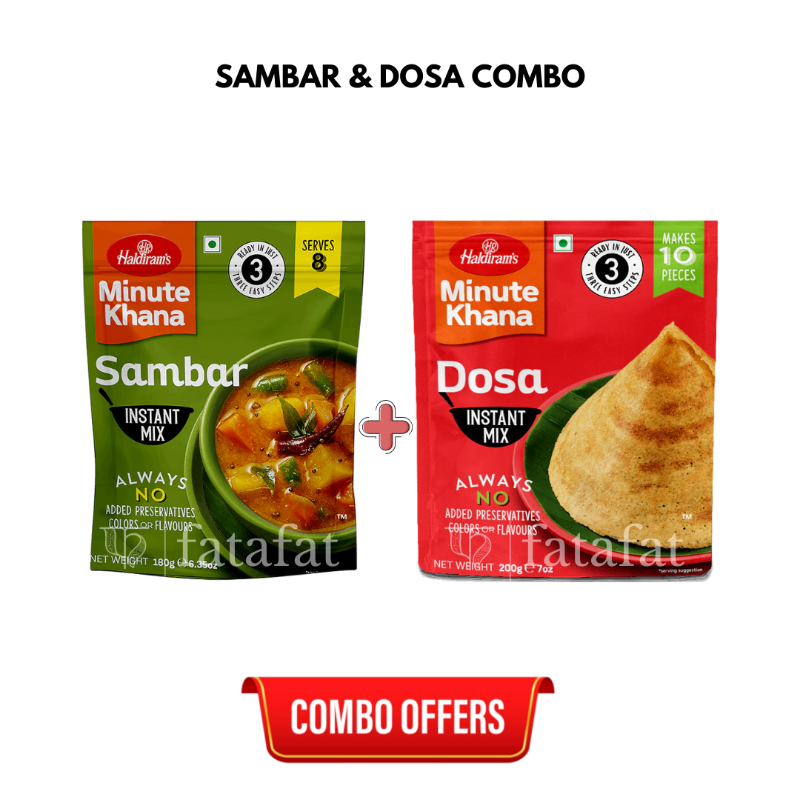 Sambhar 180g & Rava Dosa 200g Haldiram Instant / Ready to eat