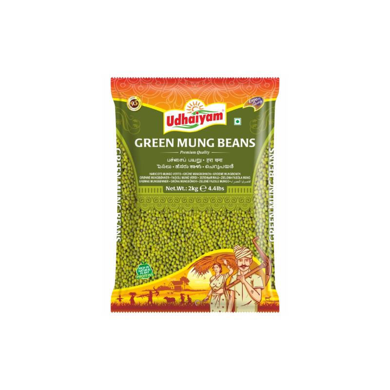 Udhaiyam Green Mung Beans Whole 2kg
