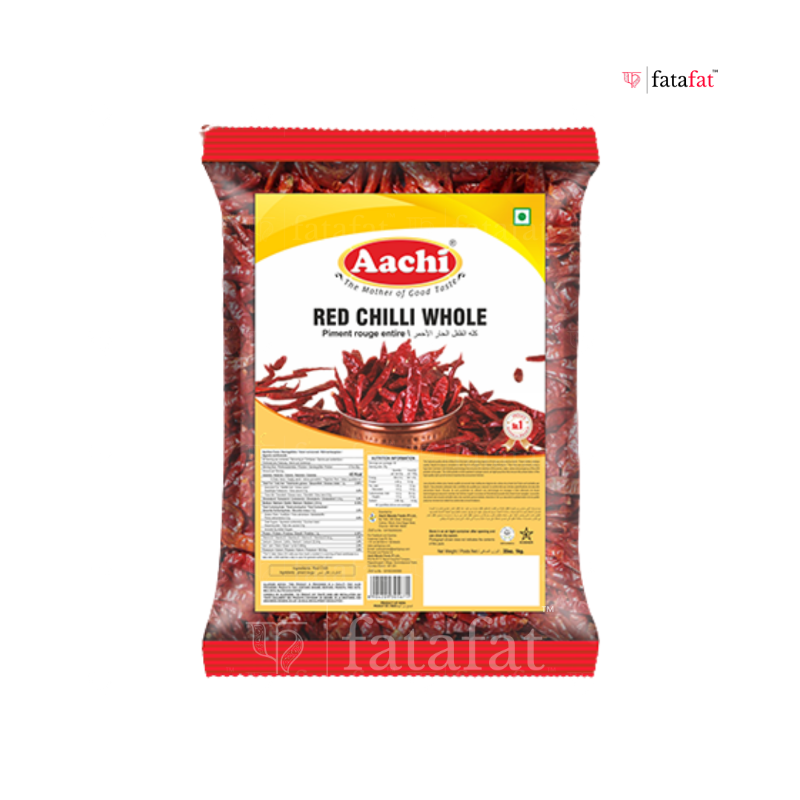 Red Chilli Long (Without Stem) - 500g Aachi
