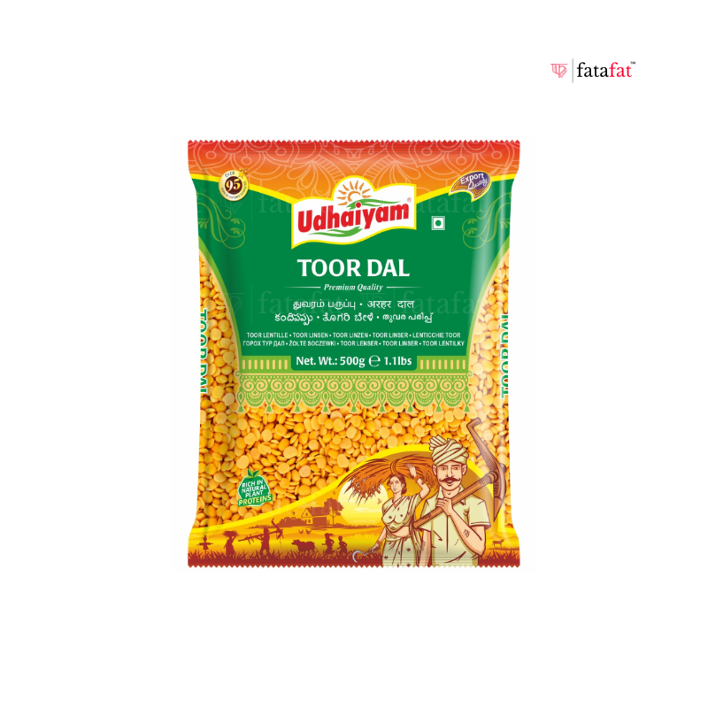 Udhaiyam Toor Dal 500g Export pack