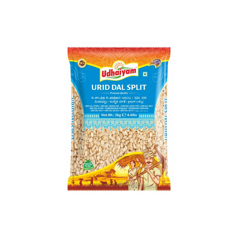 Udhaiyam Urid Dal Split 2kg Export pack