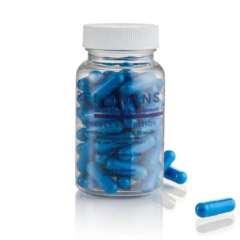 Relumins Oral Acne Treatment - Dermatologist Formula - Dual Capsule For Clear Skin - Protects Against Acne Scars