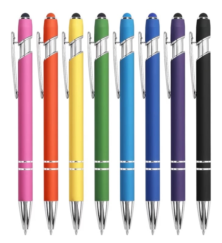 Customize Ballpoint Pen 2-in-1 Stylus Retractable Ballpoint Pen with Stylus tip, Metal Stylus Pen for Touch Screens