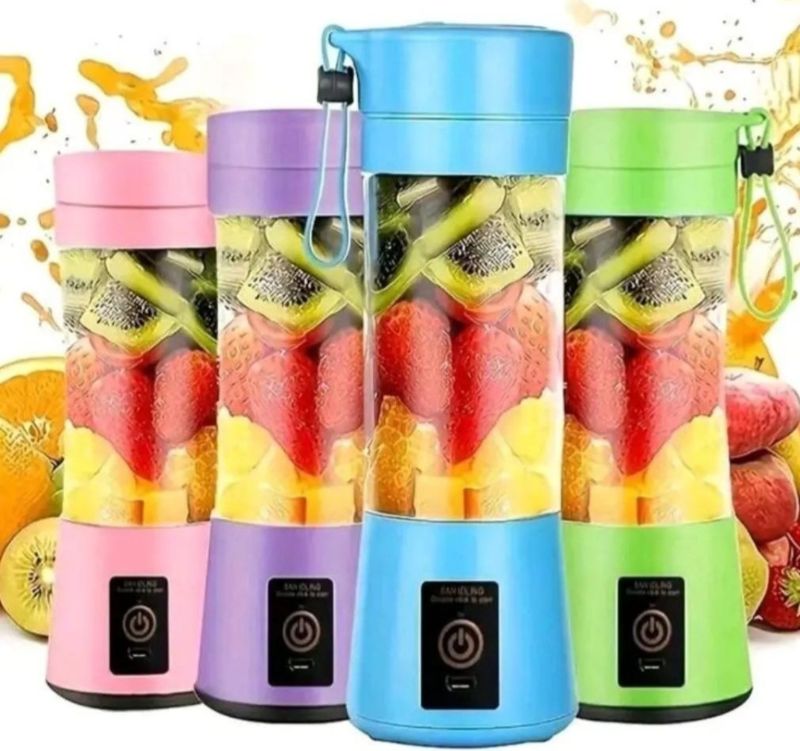Cordless Blender - Dual 1500mah Battery & 12 Blades | 3-Speed 450ml Portable Blender| For Smoothies, Juicing, Ice Crushing, Travel, Gym