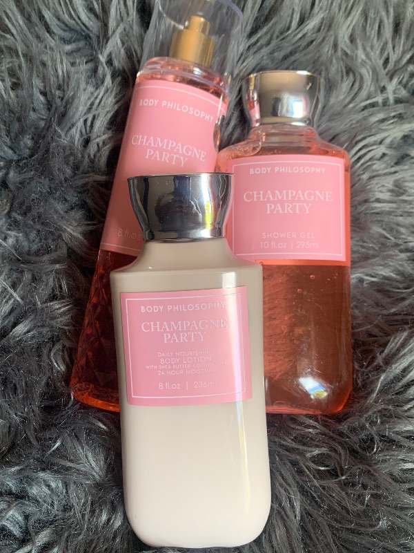 Body philosophy-Champagne Toast - Daily Trio - Shower Gel, Fine Fragrance Mist & Super Smooth Body Lotion