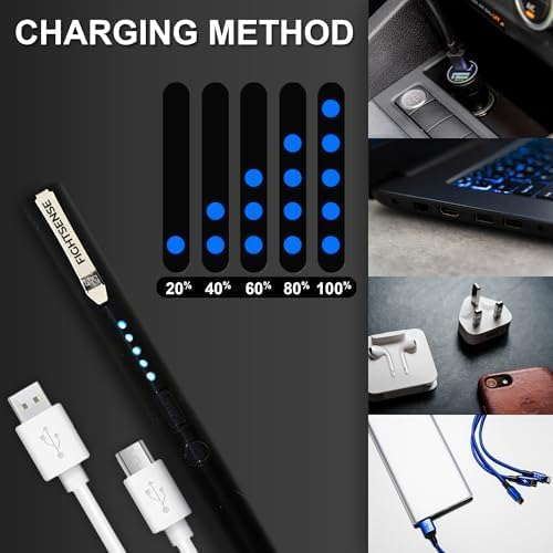 Pen 25,000,000 Volts Stun Gun for Self Protection - Tactical Stun Pen for Women and Men, USB Rechargeable,