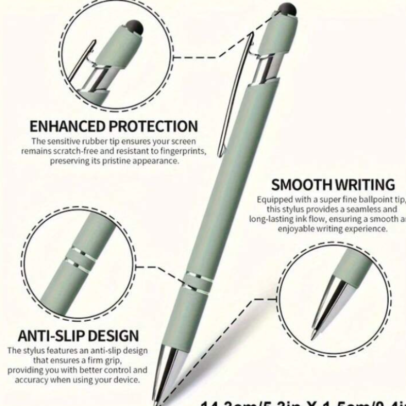 Retractable Ballpoint Pen With Stylus Tip.