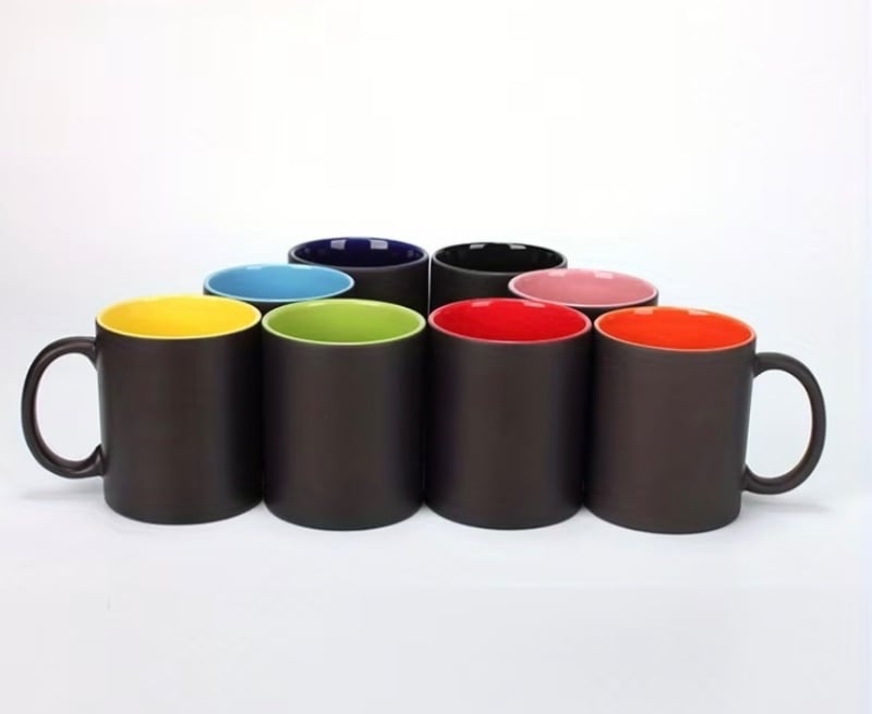 Coffee Mug Cup Personalized Ceramic Hot Heat Sensitive Coffee Cup Customized Photo Colored Coffee Mug, Add Your Custom Text Photo