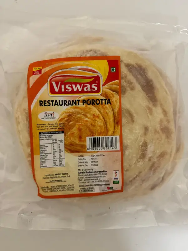 Viswas Restaurant Porotta 2kg x 8