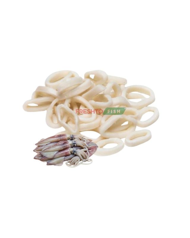 Squid rings fish cleaned