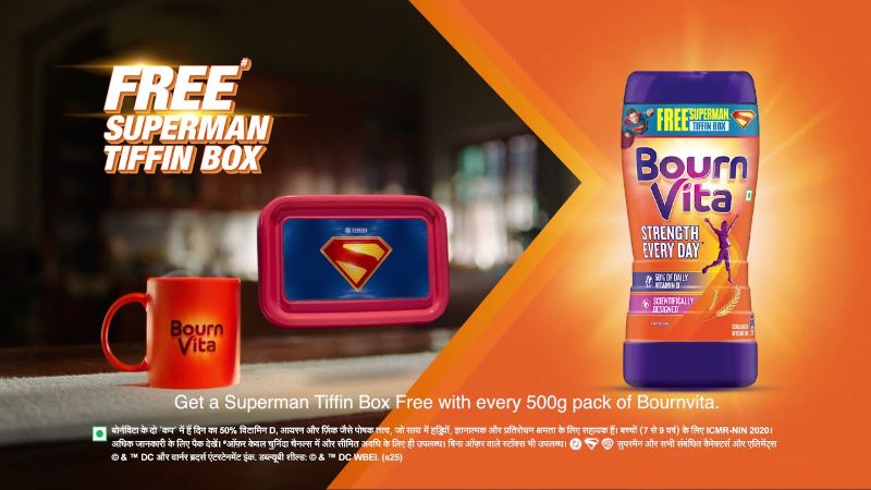Bourn Vita (Free Superman Tiffin Box)