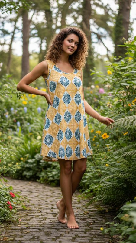 Vestido Seda Corto con Tira en Espalda 764