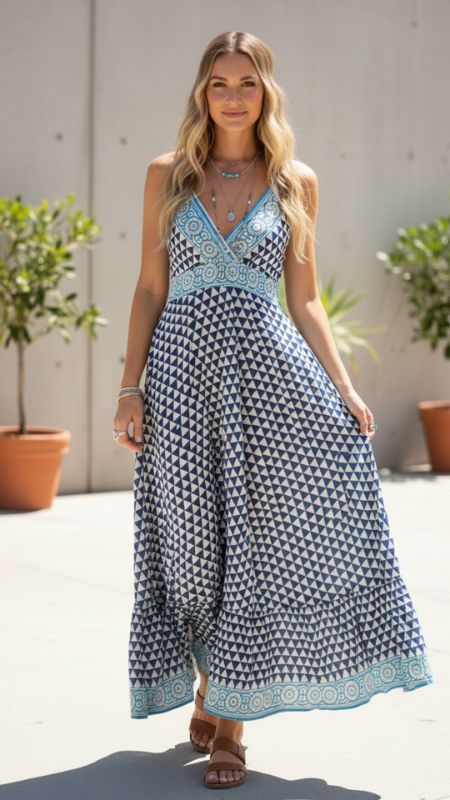 Vestido de Algodon con Breteles