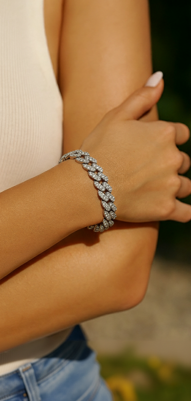 Pulsera Miami con Strass