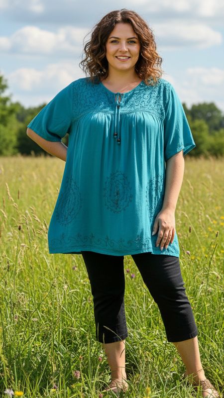 blusa bordada madera