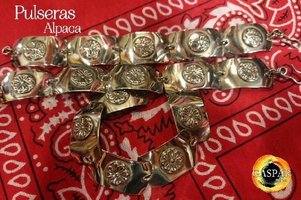 Pulseras Alpaca Segmentadas con Cincelado