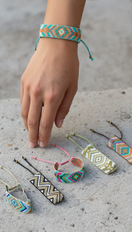 Pulseras de Canutillos x 15 Lineas India