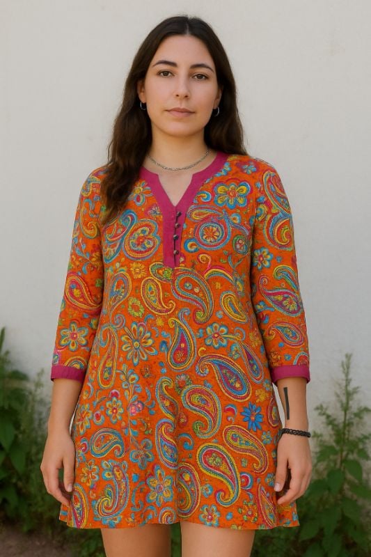 tunica algodón diseños y bordado
