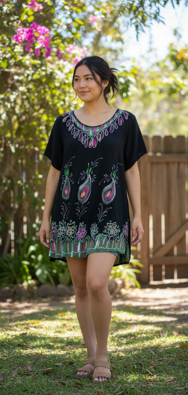 Camisola Al Bies Pintada y Bordada