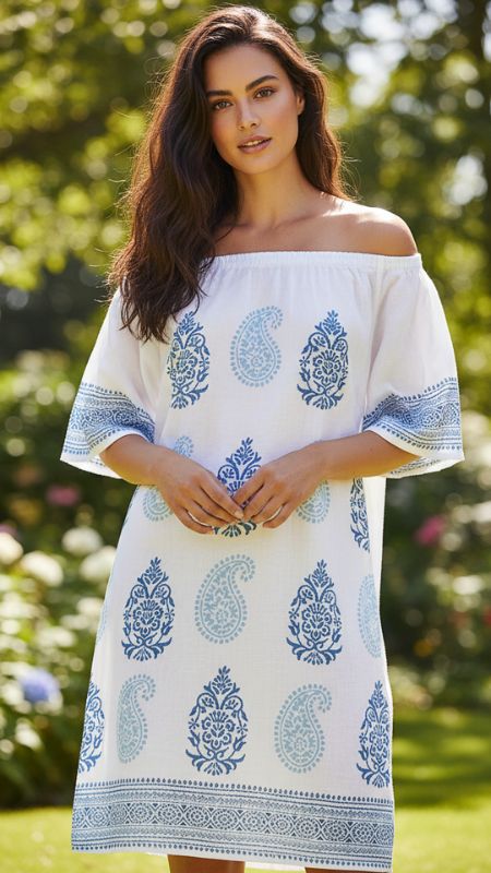 blusa algodón estampada