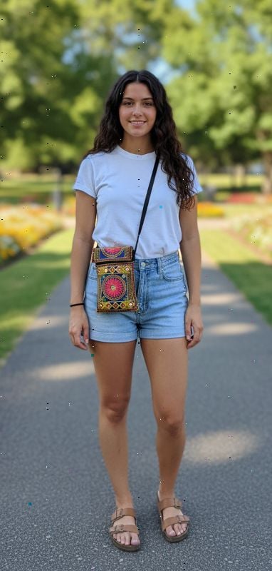 Bandolera Lentejuelas con Espejos Grande