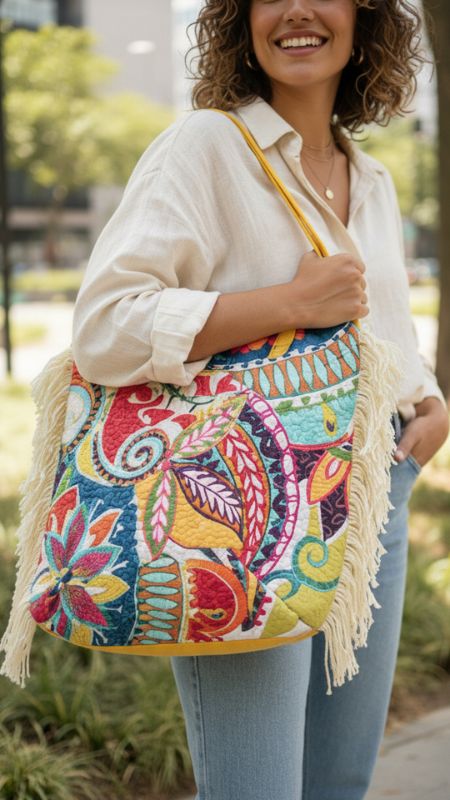 Carteras Playeras con Flecos