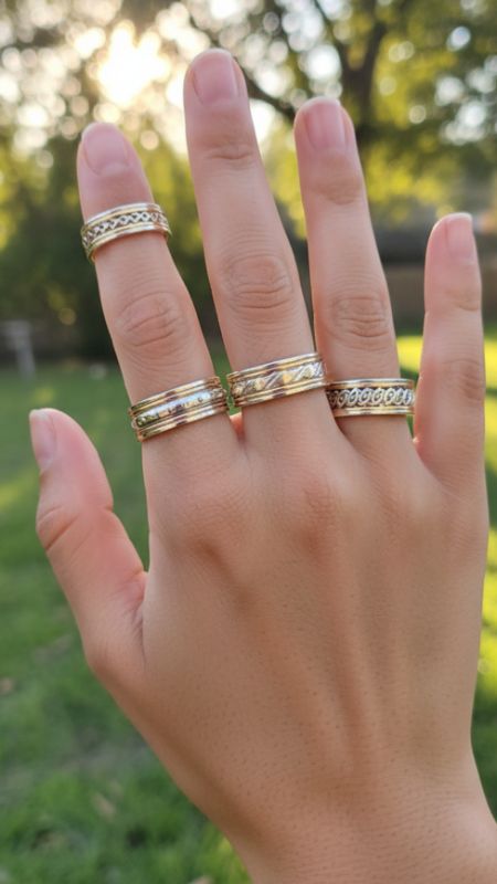 anillos alpaca y bronce