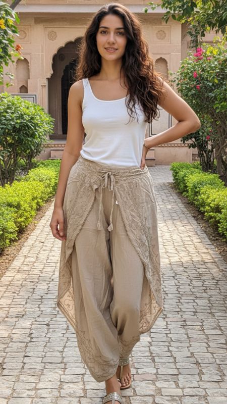 Chiripa Falso con Lazo StoneWash Bordados