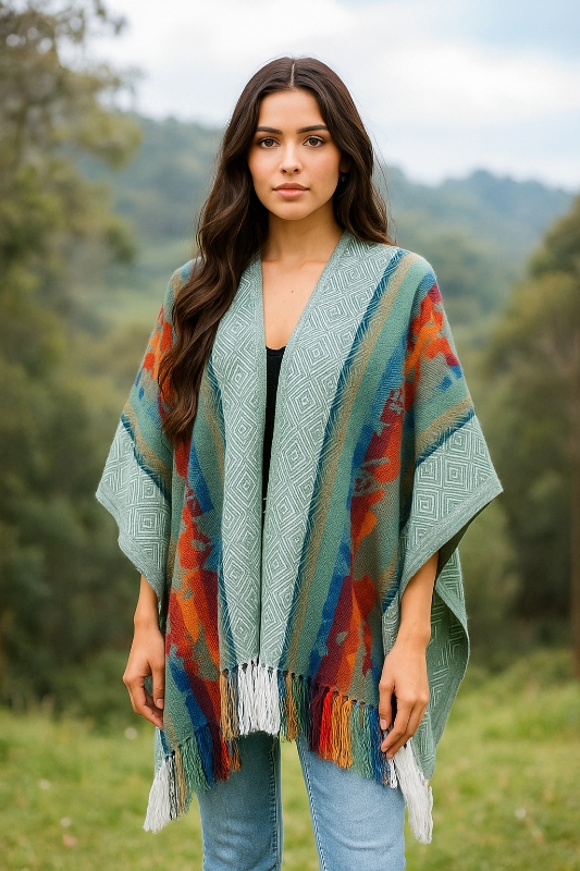 Ruana Lana Telar Peru